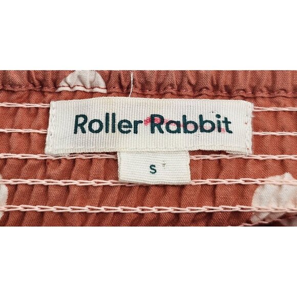 Women's - Roller Rabbit Denida Polka Dot Puff Sleeve Blouse, Size Small - Picture 6 of 8